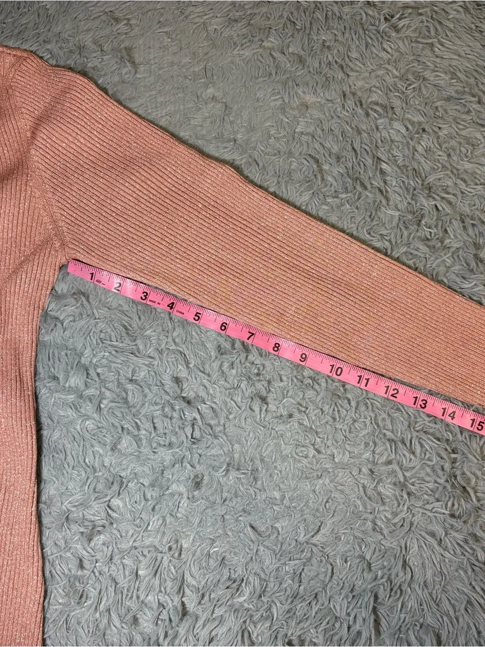 White House Black Market Women's Sparkle Rib Knit Henley Sweater - Peach